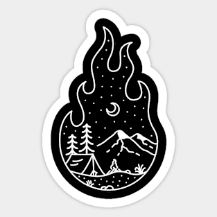 Campfire and Adventure 1 Sticker